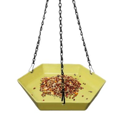 Palaufr Small Bird Bath, Polygonal Bird Feeder for Outdoors