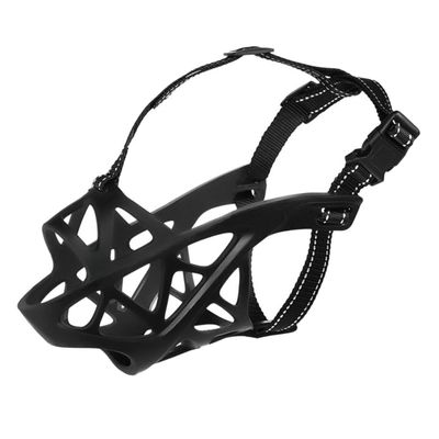 HOUDERCO Adjustable Dog Muzzle with Bite Protection - Black