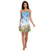 RPLIFE Women's Colorful Wildflower Butterfly Satin Slip Dress, Sexy V-Neck Cami Dress, S-XXL, Small view 1