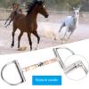 D-Ring Snaffle Bit with Copper Mouth Roller, Single-Jointed view 2