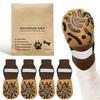 4-Piece Anti-Slip Dog Socks with Adjustable Straps, Paw Protection for Older Dogs, Brown, XL view 1