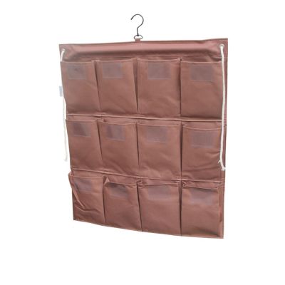 Multifunctional Cleaning Cart Storage Bag, Vertical Hook with 12 Pockets