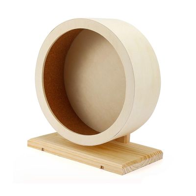 Quiet Wooden Hamster Exercise Wheel with Stable Base