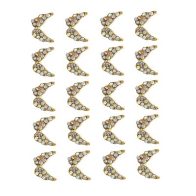 KAILIKETIY 20-Piece Gold-Tone Wing Nail Art Rhinestones