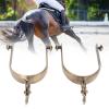 AYNEFY Premium Zinc Alloy Horse Spurs, Antique Brass Look, Rotatable, for Men and Women view 3