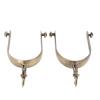 AYNEFY Premium Zinc Alloy Horse Spurs, Antique Brass Look, Rotatable, for Men and Women view 4