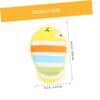 VICASKY 3-Piece Cartoon Bath Sponge Set, Terry Cloth, Assorted Colors view 4