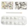 TOVINANNA 5 Sets Flat Nail Rhinestones with Nail Art Pens, DIY Self-Adhesive and Durable view 3