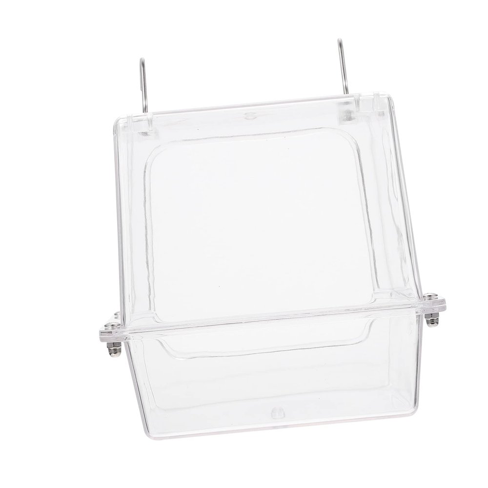 Toyvian Acrylic Hanging Bird Bath for Parrot Cages