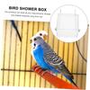 Toyvian Acrylic Hanging Bird Bath for Parrot Cages view 4