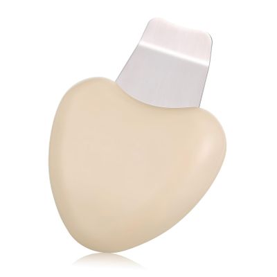 Heart-Shaped Facial Skin Exfoliating Spatula, Stainless Steel and Plastic