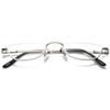 VEVESMUNDO Metal Half-Rim Reading Glasses, Silver, 0 view 1