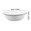 32 cm White Enamel Basin, Vintage Foot Bath with Smooth Surface view 2