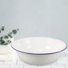 32 cm White Enamel Basin, Vintage Foot Bath with Smooth Surface view 4