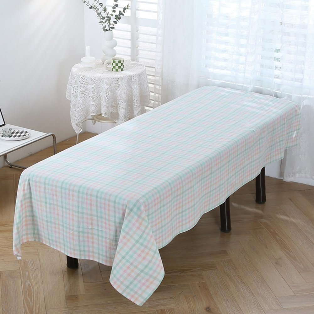LDLCYCN (N) Green/a 80 × 200 cm Massage Table Sheet, Reusable Spa Table Cover with or without Face Hole, Washable