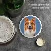Magnetic Collie Dog Bottle Opener, Space-Saving Kitchen Tool and Fridge Magnet, White view 3
