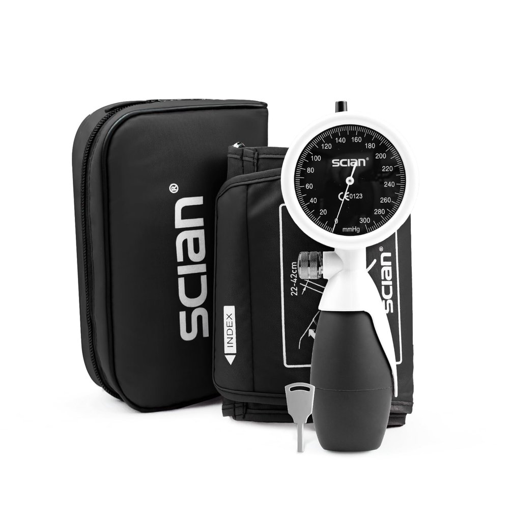 SCIAN Manual Upper-Arm Blood Pressure Monitor with European Cuff, White