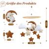 Uixxducc Baby Mobile with Sleeping Lamb on the Moon view 4