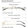 VEVESMUNDO Metal Half-Frame Reading Glasses with Spring Hinges, Gold, 0 view 2
