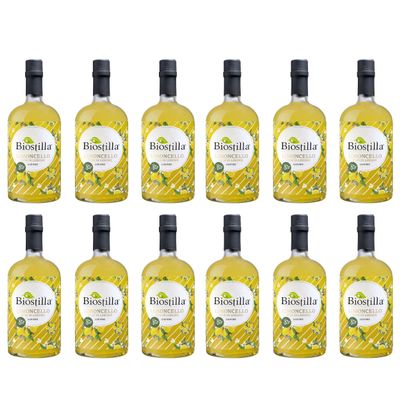 Biostilla Fior di Limone Limoncello, Southern Italy, Organic, incl. FeinWert E-Book (12 x 0.7 L)