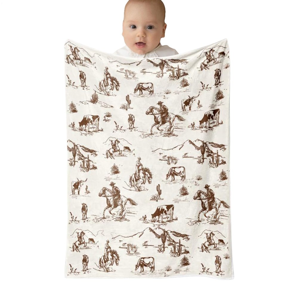 Western Cowboy Baby Blanket