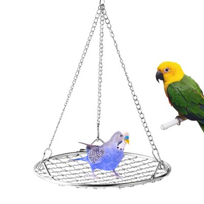 Bird Swing for Budgies - Stainless Steel Chew Bar