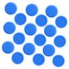 100 Blue Reusable PVC Eyelash Glue Trays, Small Flower Shape view 1