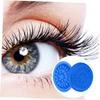100 Blue Reusable PVC Eyelash Glue Trays, Small Flower Shape view 4