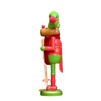 Zxfdsfdbnm 30 cm Wooden Nutcracker with Snowman Design
