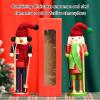 Zxfdsfdbnm 30 cm Wooden Nutcracker with Snowman Design view 2