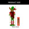 Zxfdsfdbnm 30 cm Wooden Nutcracker with Snowman Design view 4