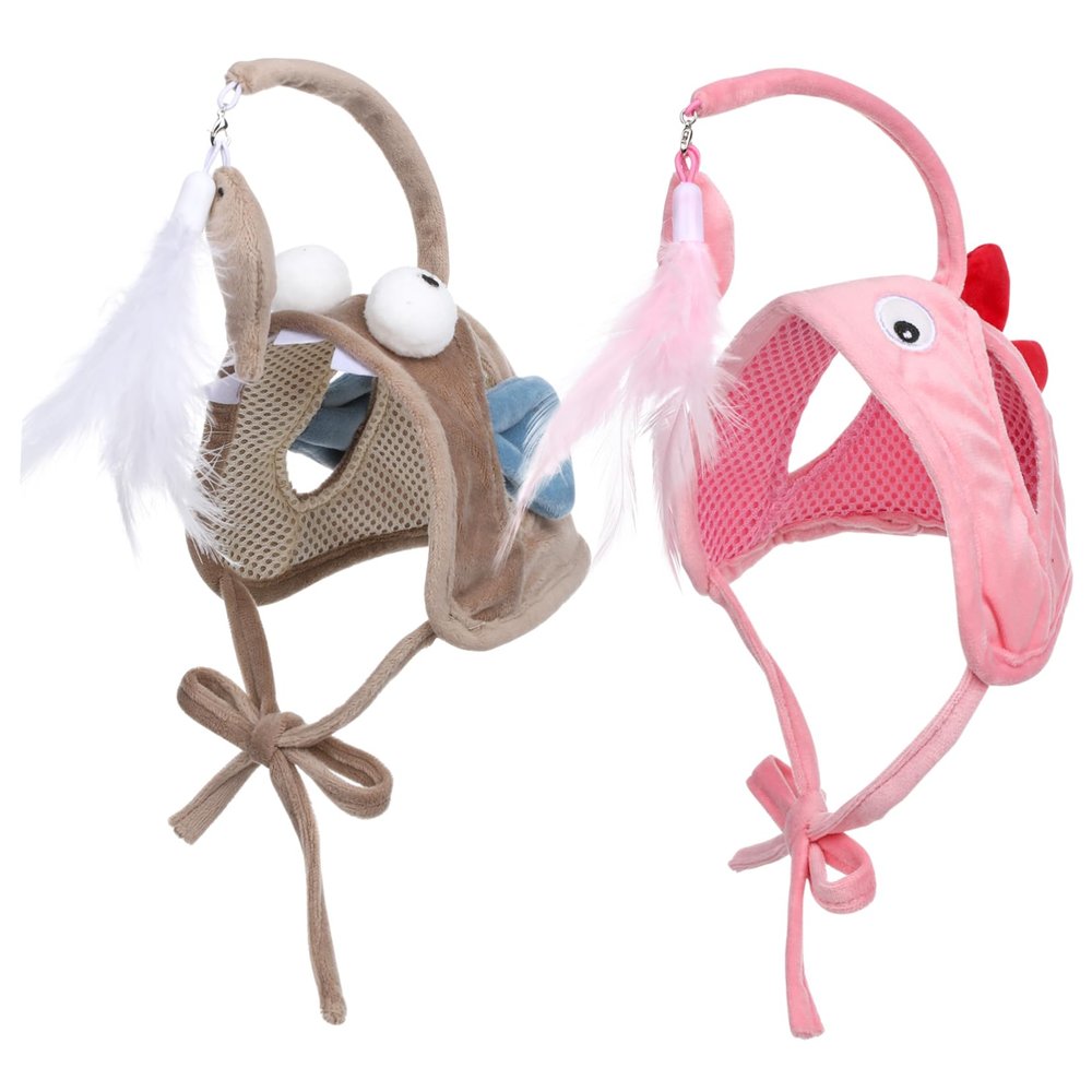 Alasum 2-Pack Cat Toy with Hat Design
