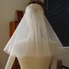 Delicate Double-Layer Veil Rosette Hair Clip view 3