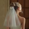 Delicate Double-Layer Veil Rosette Hair Clip view 4