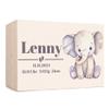 FeierZwerge Baby Memory Box – Personalized Wooden Keepsake Box, 30 x 20 x 14 cm, Elephant view 1