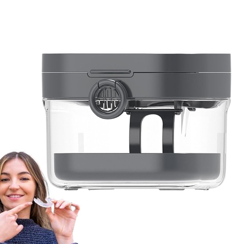 Dentures Cleaning Case with Mirror