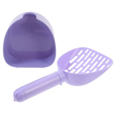 Toyvian Ergonomic Cat Litter Scoop Set with Storage Tray