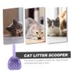 Toyvian Ergonomic Cat Litter Scoop Set with Storage Tray view 3