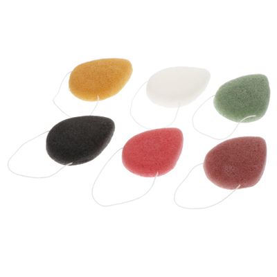 Facial Exfoliating Sponges, 6-Piece Set, Natural Sponge