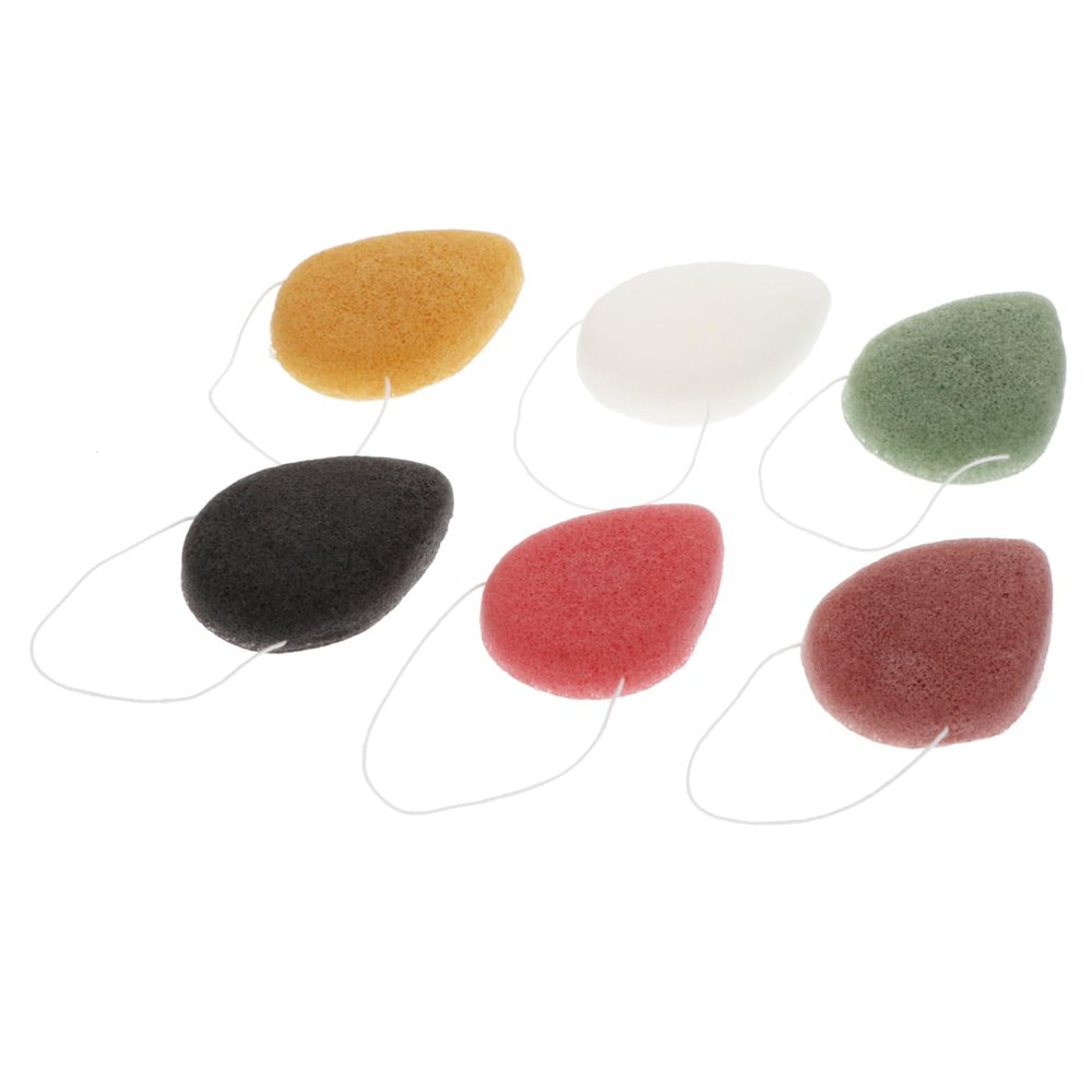 Facial Exfoliating Sponges, 6-Piece Set, Natural Sponge