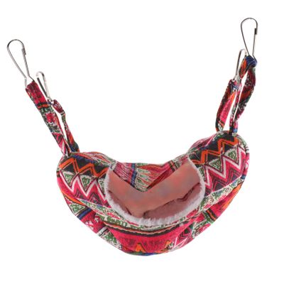 Toyvian Small Pet Hammock, Warm Knitted Plush and Linen
