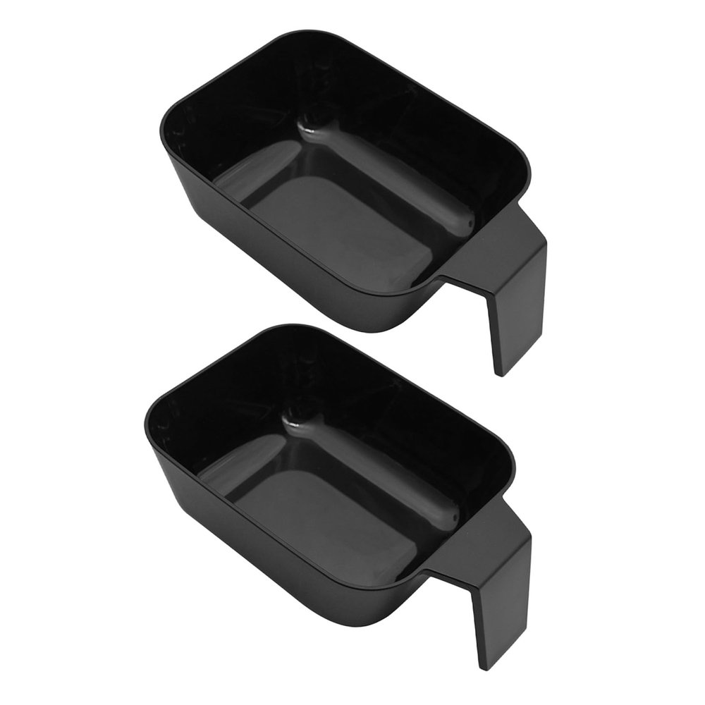 Gogogmee Hair Dye Mixing Bowls, 2 Pieces, PS, Reusable, Black, for Salon and Home Use