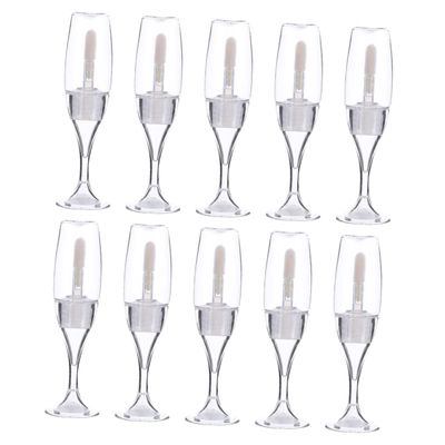 Gogogmee 10-Piece Empty Lip Gloss Tubes, Wine Glass Design