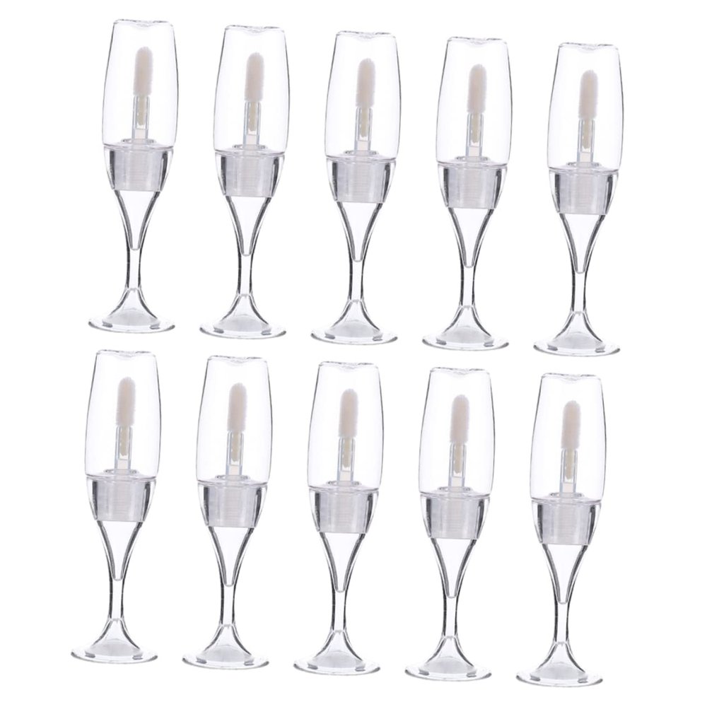 Gogogmee 10-Piece Empty Lip Gloss Tubes, Wine Glass Design