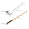 Gatuida 2-Piece Bird Cage Cleaning Brushes with Stainless Steel, Wooden Handle and Scraper view 2