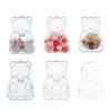 Pack of 12 Creative Bear-Themed Candy Boxes for Birthdays, Clear Plastic Snack Containers view 2