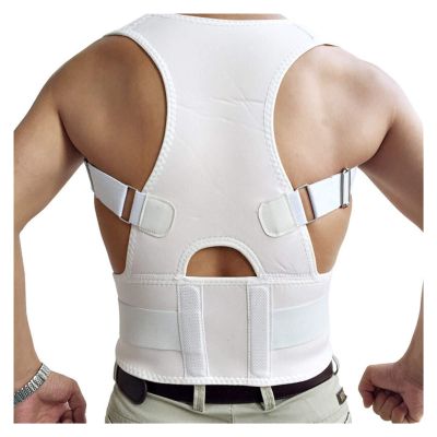 Unisex Adjustable Posture Corrector and Shoulder Support, Black, S–XXL
