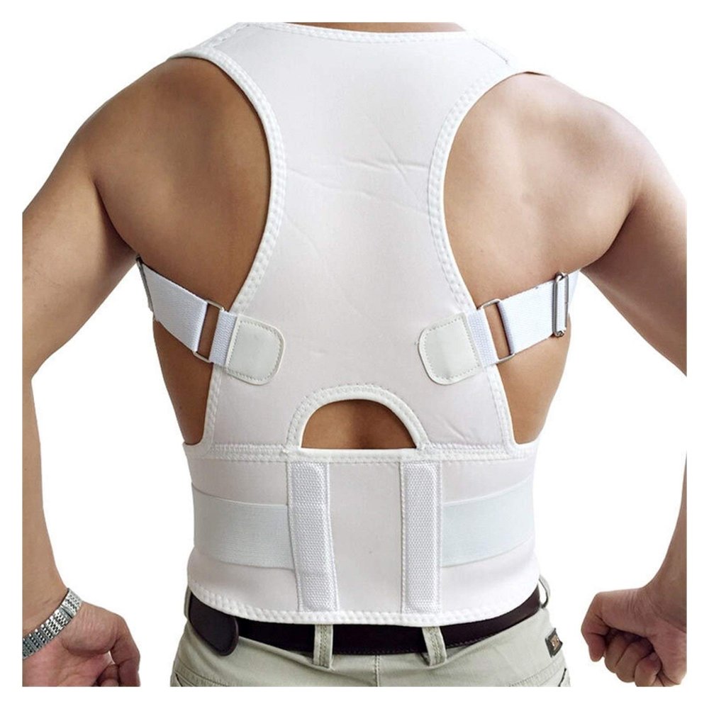 Unisex Adjustable Posture Corrector and Shoulder Support, Black, S–XXL
