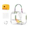 Foldable Travel Bird Cage for Parakeets with Removable Tray view 1