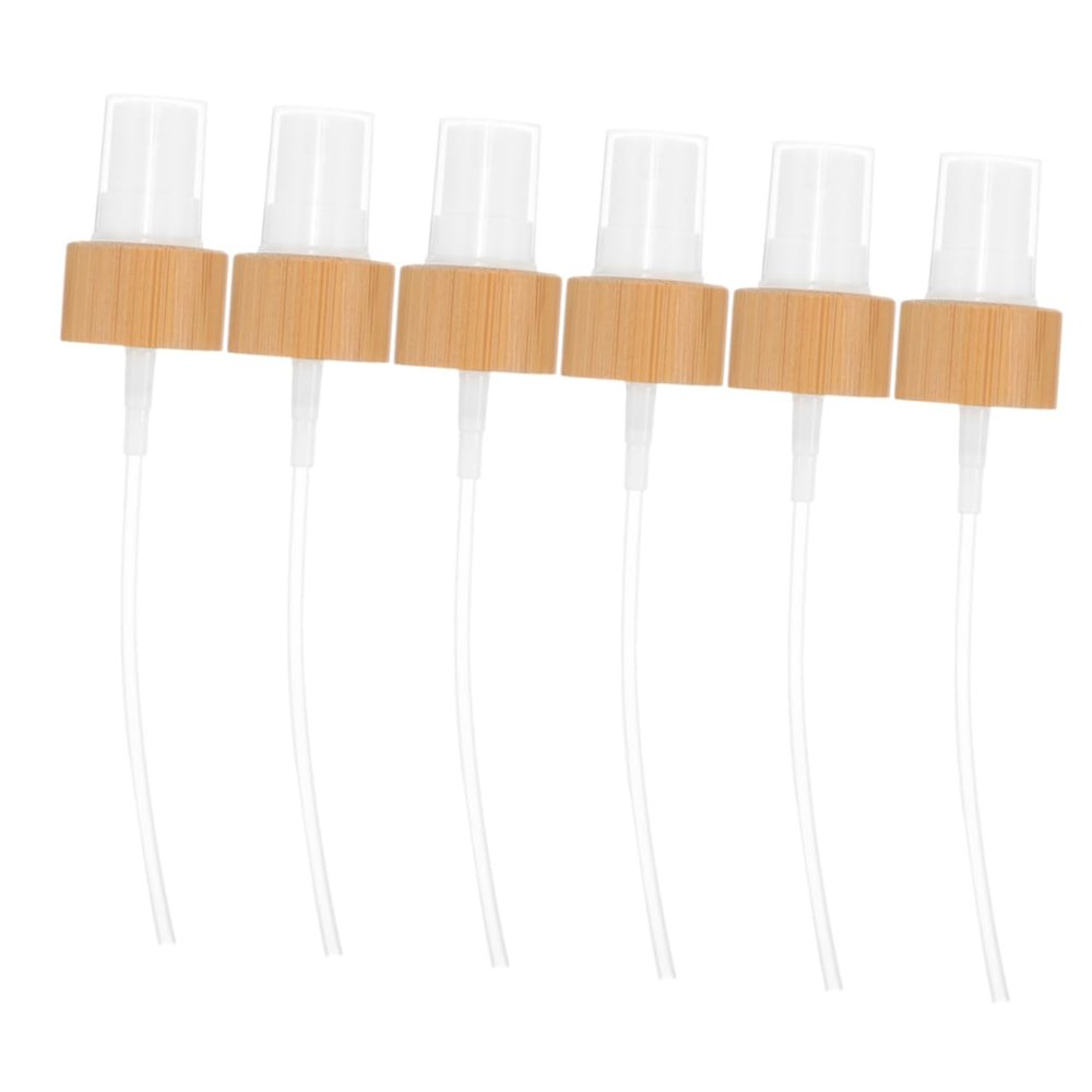 OUNONA 6-Pack Fine-Mist Spray Heads with Bamboo Caps